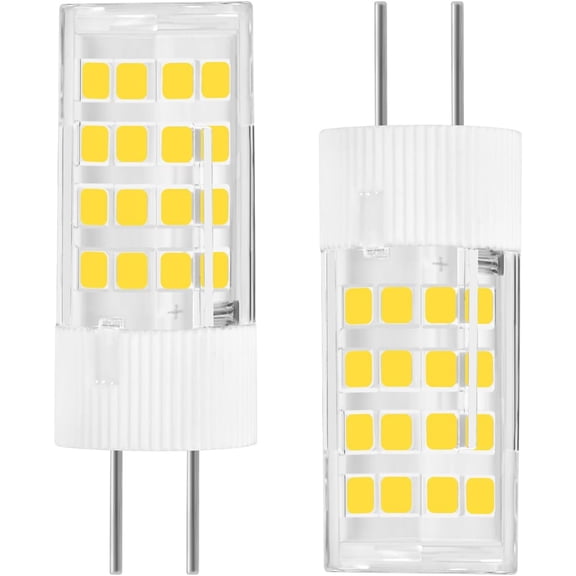THTGDW-T3 GY6.35 Bi-Pin Base LED Bulb 4W AC12V -24V Low Voltage Vehicle Light Bulb, JC Type G6.35 LED Bulb, 360 Beam Angle for RV Camper Trailer Landscape ,Track Lighting Home (6000K Cool White, 2Pa
