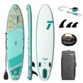thumbnail image 1 of THURSO SURF Inflatable Stand Up Paddle Board All-around SUP Waterwalker 126 10'6×31''×6'' Deluxe Package | Carbon Shaft Paddle | Roller Backpack | Dual Chamber Pump | Coiled Leash (Turquoise), 1 of 7