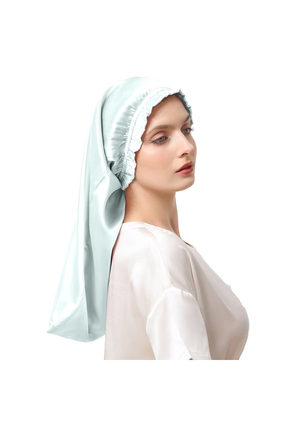 100% Mulberry Silk Bonnet for Sleeping Women, 19 Momme Grade-6a Silk Hair Bonnet with Elastic Band