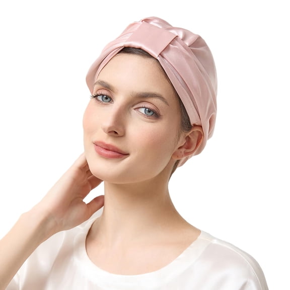 THXSILK 100% Mulberry Silk Bonnet for Sleeping Women Hair Silk Wrap Hair Cap for Women Long Curly Hair Silk Sleep Bonnet with Square Buckle Design