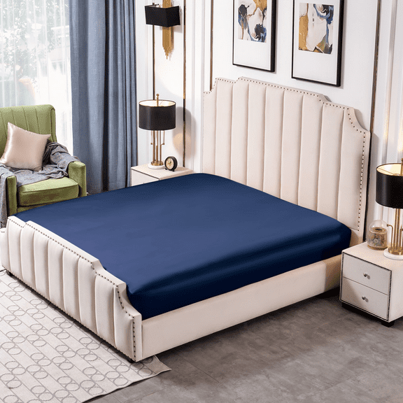 THXSILK 25 Momme Silk Fitted Sheet,Super Soft, Fade Resistant,All Around Elastic - Warm Weather Cooling Sheets for Night Sweats