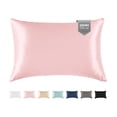 thumbnail image 1 of THXSILK 25 Momme Silk Pillowcase, Both Side 100% Mulberry Silk Pillowcase for Hair and Skin, Natural Mulberry Silk Dual Sides with Hidden Zipper, Body(20"X54"), Charming Pink, 1 of 8