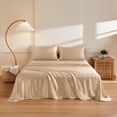 thumbnail image 1 of THXSILK 4 Pcs Silk Sheet Set, Luxury Bedding Sets, 1 Fitted Sheet, 1 Flat Sheet & 2 Pillowcase, 100% Natural Mulberry Silk,Cal.King Size, 1 of 8