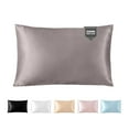 thumbnail image 1 of THXSILK Hyaluronic Acid(HA) Silk Pillowcase for Hair and Skin, 22 Momme Mulberry Silk Pillowcase with Hidden Zipper, Both Side 100% Pure 6A+ Mulberry Silk, King Size(20"X36"), Gray, 1 of 8