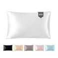 thumbnail image 1 of THXSILK Hyaluronic Acid(HA) Silk Pillowcase for Hair and Skin, 22 Momme Mulberry Silk Pillowcase with Hidden Zipper, Both Side 100% Pure 6A+ Mulberry Silk, Queen Size(20"X30"), White, 1 of 8