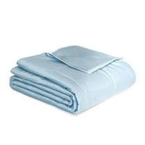 THXSILK Luxury Silk Comforter, 100% Grade 6A Mulberry Silk Filling Comforter, Noiseless Cotton Shell, Queen Size for All Season(Blue, 90.6"x90.6")