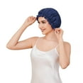 thumbnail image 1 of THXSILK Silk Bonnet, Silk Bonnet for Sleep, 100% Pure Natural Mulberry Silk, Silk Hair Bonnet with Elastic Band, Blue, M, 1 of 6