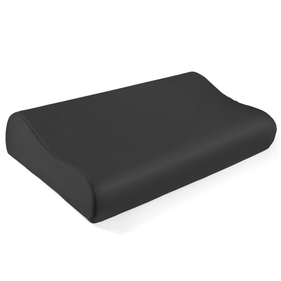 THXSILK Silk Contour Pillowcase, 19 Momme Silk Cervical Pillowcase, Neck Pillowcase, Wave Shape Pillow Case, 100% Pure Mulberry Silk, Black