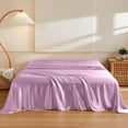 thumbnail image 1 of THXSILK Silk Flat Sheet,Grade 6A Silk Twin Size Flat Sheet Only,100% Pure Mulberry Silk,Luxury Ultra Soft Breathable Cooling Bedding,Light Purple, 1 of 6