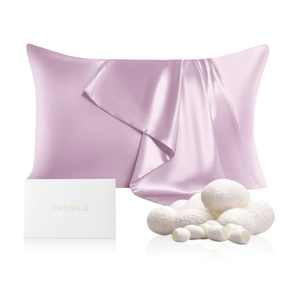 THXSILK Silk Pillowcase, 22 Momme Silk Pillow Cover for Hair and Skin, Both Side 100% Mulberry Silk Bed Pillowcase with Hidden Zipper, Hypoallergenic, Soft, Breathable