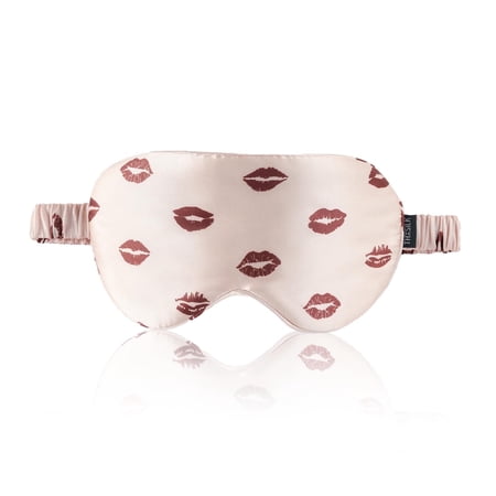 THXSILK Silk Sleep Mask, Mulberry Silk Night Eye Shade, 100% Real Natural Pure Silk Eye Sleep Shade Cover, Red Lips