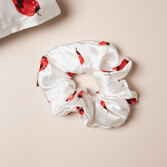 THXSILK Soft Special Design Silk Scrunchies, Silk Scrunchies for Colour,100% Pure Mulberry Silk Hair ties for Women,Soft & Luxurious Elastic