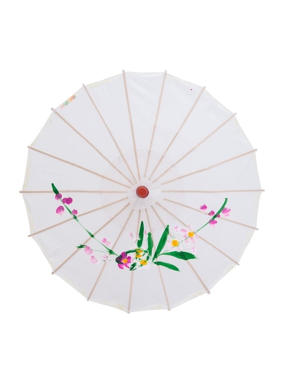 22" Kid's Size Japanese Chinese Umbrella Parasol For Wedding Parties, Photography, Costumes, Cosplay, Decoration And Other Events (White)