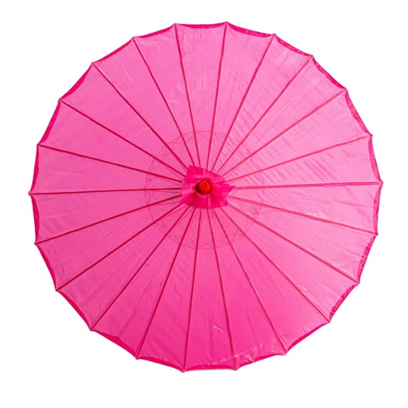 THY COLLECTIBLES 22" Kid's Size Japanese Chinese Umbrella Parasol for Wedding Parties, Photography, Costumes, Cosplay, Decoration and Other Events - Solid Color (Hot Pink)
