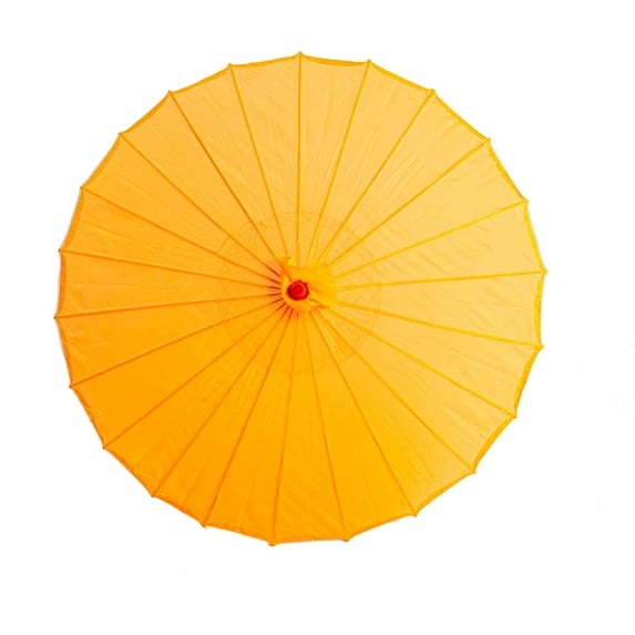 THY COLLECTIBLES 22" Kid's Size Japanese Chinese Umbrella Parasol for Wedding Parties, Photography, Costumes, Cosplay, Decoration and Other Events - Solid Color (Orange)
