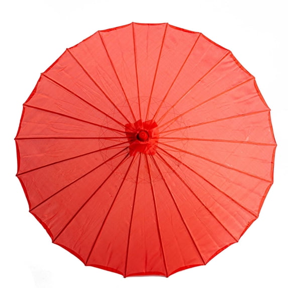 THY COLLECTIBLES 22" Kid's Size Japanese Chinese Umbrella Parasol for Wedding Parties, Photography, Costumes, Cosplay, Decoration and Other Events - Solid Color (Red)