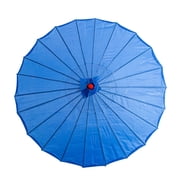 THY COLLECTIBLES 33" Japanese Chinese Umbrella Parasol for Wedding Parties, Photography, Costumes, Cosplay, Decoration and Other Events - Solid Color Blue