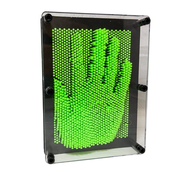 THY COLLECTIBLES 3D Pin Art Board - Classic Pin Art Toy Sculpture Pin Impression Mold 3-dimensional 5" x 7" (Green)