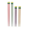 thumbnail image 1 of THY COLLECTIBLES 4 Pairs Colorful Fiberglass Non-Slip Reusable Family Chopsticks Dishwasher Safe, Perfect for Chinese, Korean & Japanese Meals - 2 Short 7.8", 2 Long 9.5" Dinosaurs, 1 of 4