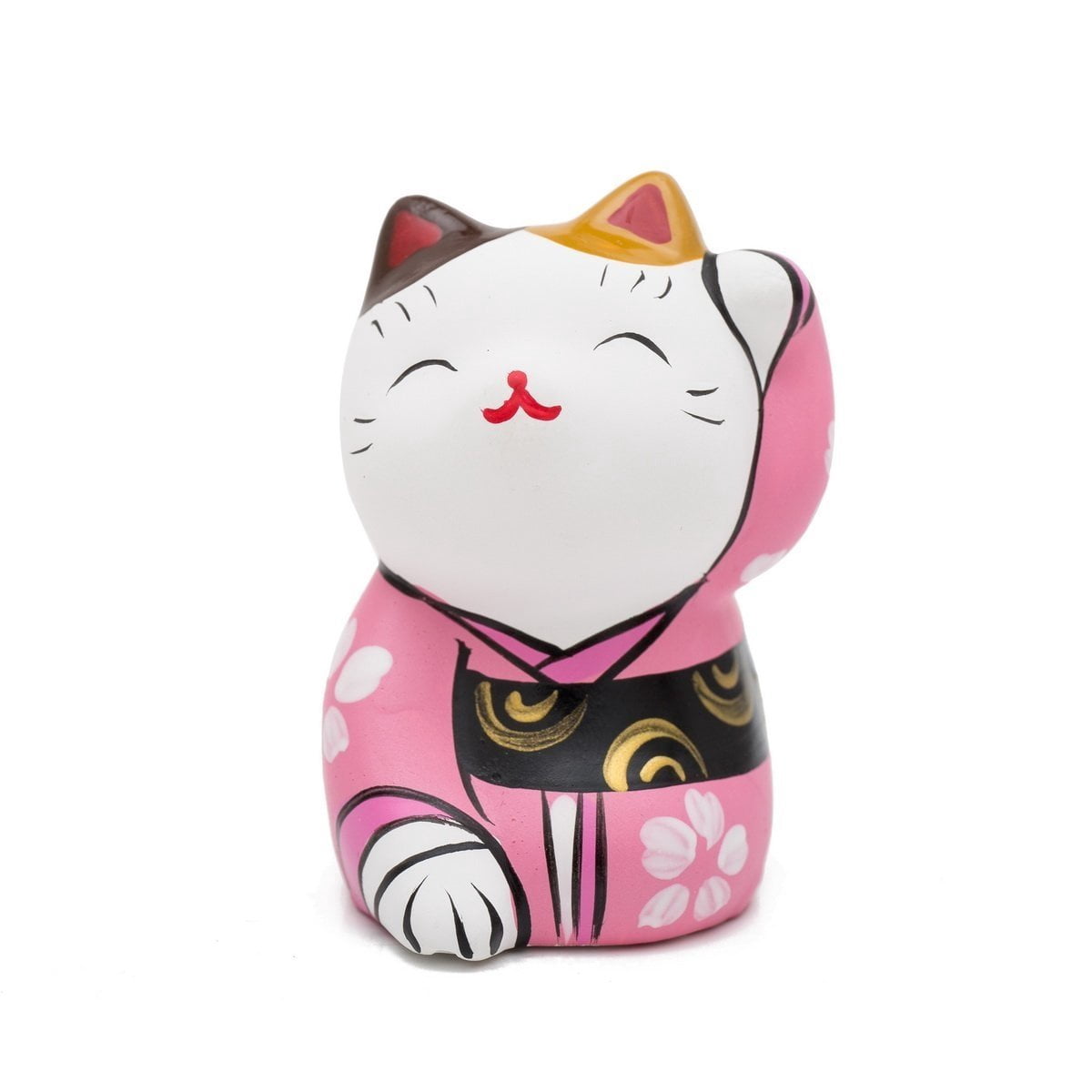 THY COLLECTIBLES Hand Painted Feng Shui Mini Maneki Neko Lucky Cat 