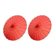 thumbnail image 1 of THY COLLECTIBLES Set of 2 Kid's Size 22" Japanese Chinese Umbrella Parasol for Wedding Parties, Photography, Costumes, Cosplay, Decoration and Other Events (Red), 1 of 3