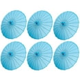thumbnail image 1 of THY COLLECTIBLES Set of 6 Kid's Size 22" Japanese Chinese Umbrella Parasol for Wedding Parties, Photography, Costumes, Cosplay, Decoration and Other Events (Light Blue), 1 of 3
