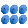 thumbnail image 1 of THY COLLECTIBLES Set of 6 Kid's Size 22" Japanese Chinese Umbrella Parasol for Wedding Parties, Photography, Costumes, Cosplay, Decoration and Other Events (Blue), 1 of 3