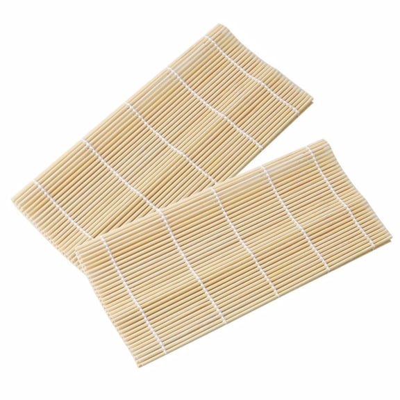 THY COLLECTIBLES Sushi Making Rolling Mat Natural Bamboo 9.5"x9.5" 6 PCS SET