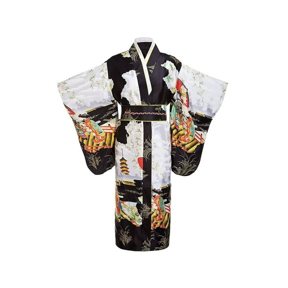THY COLLECTIBLES Women's Silk Traditional Japanese Kimono Robe / Bathrobe / Party Robe