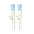 thumbnail image 1 of THY Collectibles Pack of Bear Shaped Reusable Training Chopsticks for Beginners, Chopstick Learning Helper Utensils with Thumb Ring and Nonslip Silicone Rings - Blue (Set of 2), 1 of 3