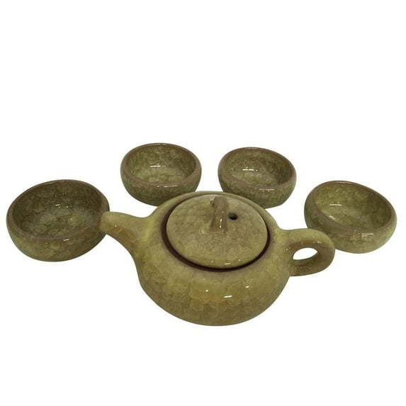 THY HOME Exquisite Glazed 5 PCS Ceramic Tea Set