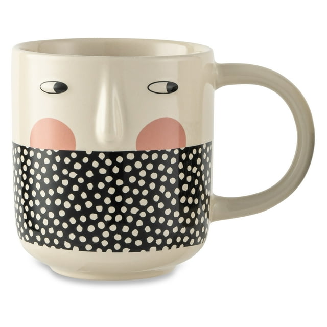 Thyme & Table Cheeky Face with Dots Mug 16.2 fl oz, Stoneware