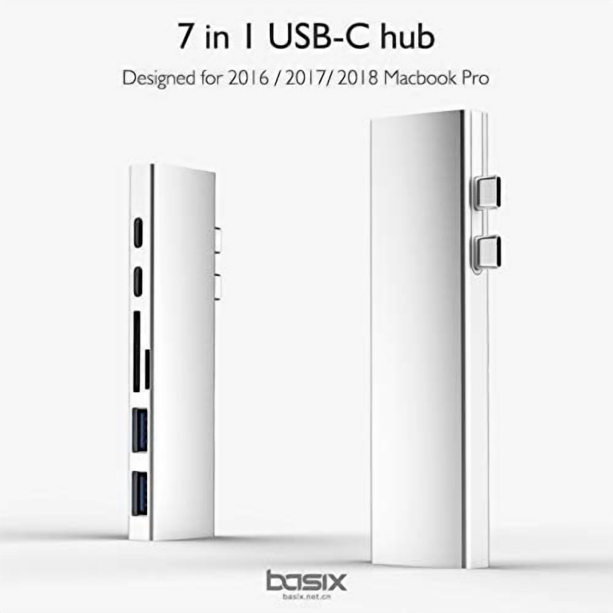 THYMOBO 7 in 1 USB C to USB Hub, USB Type C Adapter w. 3 USB 3.0 Ports, SD Micro SD, USB C to 4K HDMI & USB C Charging Port, Compatible w. MacBook Pro Nintendo Switch and Windows Type C Laptops -Grey