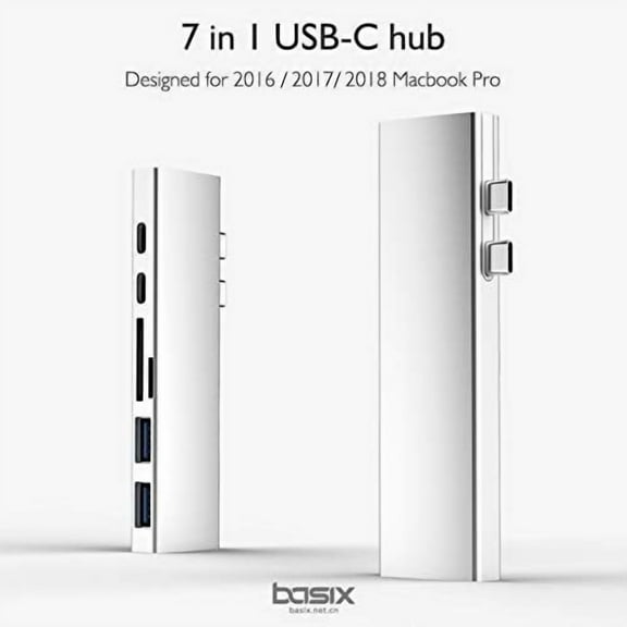 THYMOBO 7 in 1 USB C to USB Hub, USB Type C Adapter w. 3 USB 3.0 Ports, SD Micro SD, USB C to 4K HDMI & USB C Charging Port, Compatible w. MacBook Pro Nintendo Switch and Windows Type C Laptops -Grey