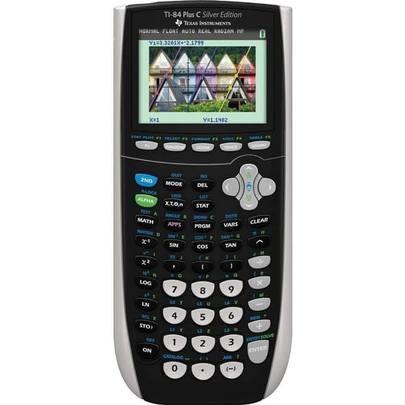 TI-84 Plus C Silver Edition Graphing Calculator, Black ()