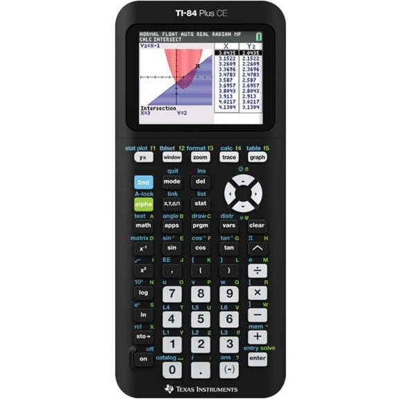 Pre-Owned Texas Instruments TI-84 Plus CE Graphing Calculator, Black, with Preloaded Apps, High School and College
