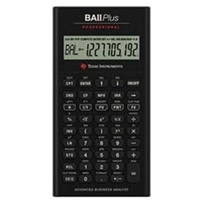 TI BA II Plus Professional Financial Calculator - 10 Character(s) - LCD - Battery Powered