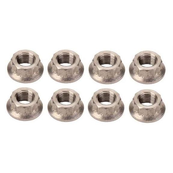 TI64 Titanium 12 Point Flare Nut Kit, 3/8 Inch Thread, 8/Bag