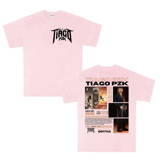 TIAGO PZK 2025 Tour New Album Merch T-Shirt - Unisex 100% Cotton Short Sleeve, Men's Vintage Hip Hop Fashion Streetwear Tees