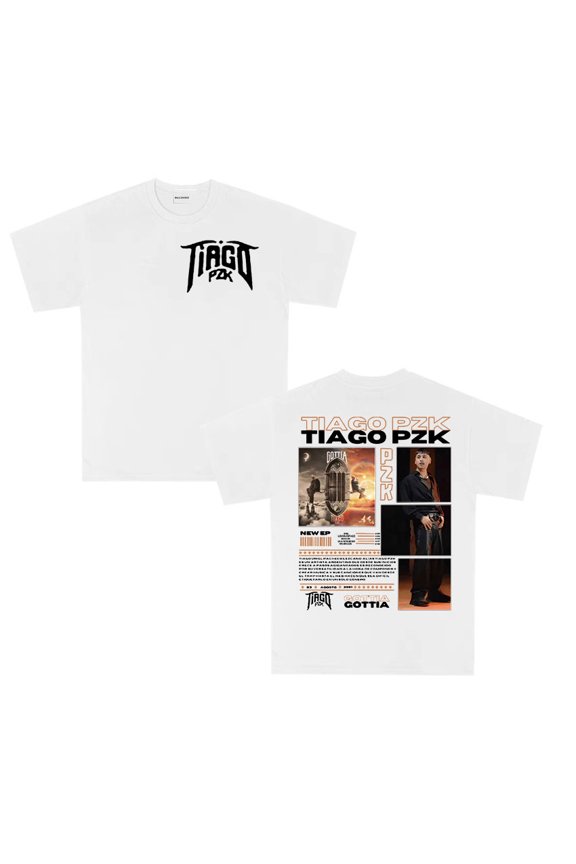 TIAGO PZK 2025 Tour New Album Merch T-Shirt - Unisex 100% Cotton Short Sleeve, Men's Vintage Hip Hop Fashion Streetwear Tees
