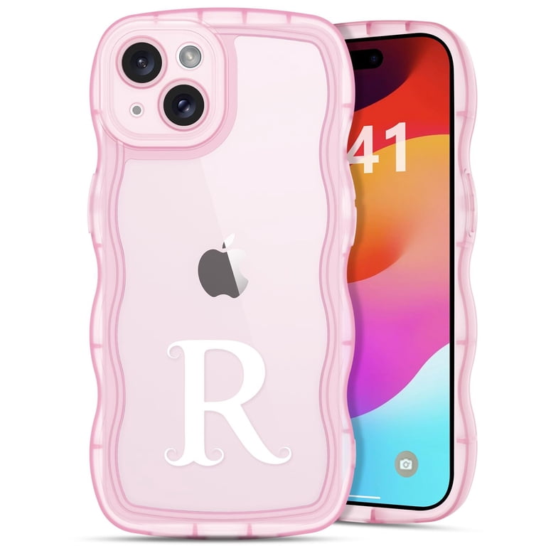 TIAN LI for iPhone 15 Case, A-Z Initials Personalized iPhone 15 Case for  Girl, Kawaii Stylish Protective iPhone 15 Case for Women - Pink-R -  Walmart.com
