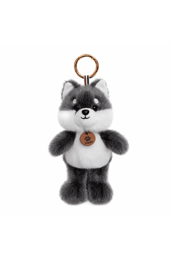 5.9 Inch Husky Plush Keychain, Lightly Scented Soft Plush Bag Charm for Backpack, Purse, Car and Small Gift