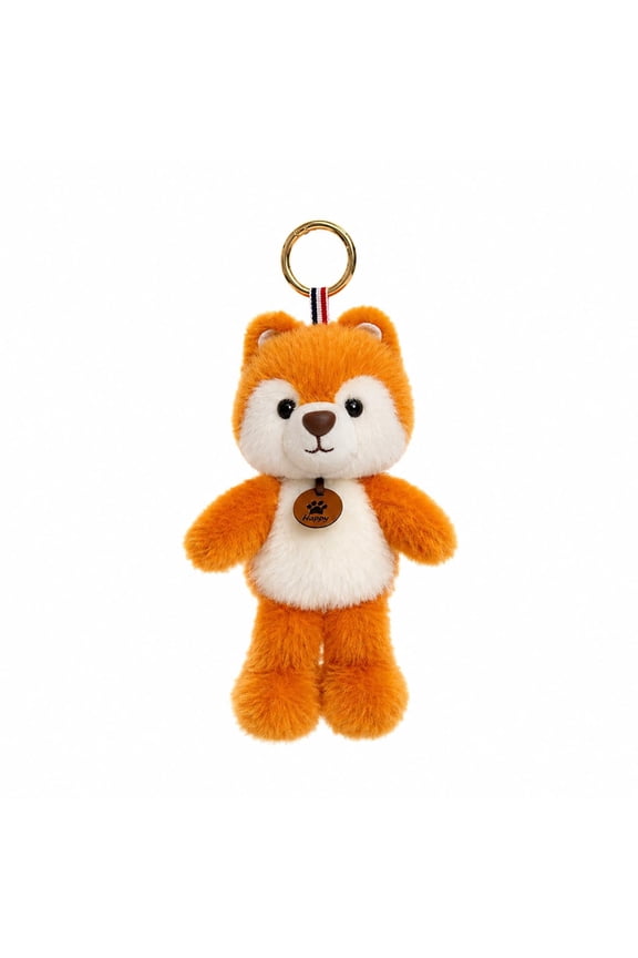 Squirrel Plush Keychain, 5.9 in Lightly Scented Backpack Charm, Purse Charm, Wallet Charm, Car Key Charm