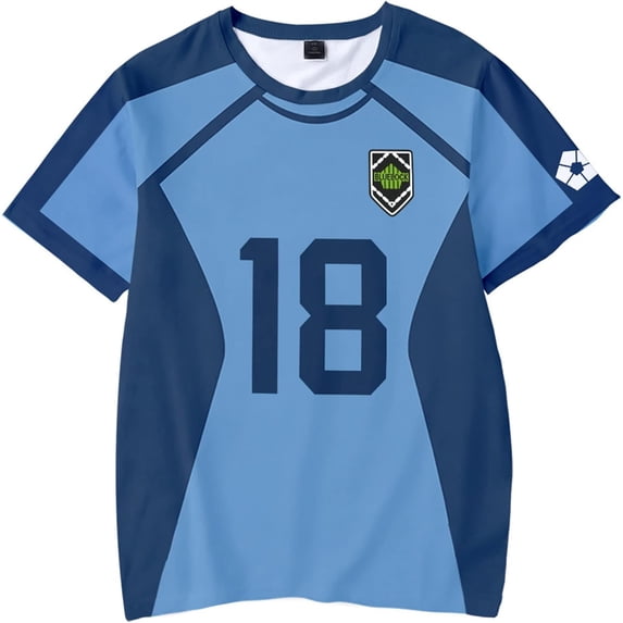 TIANCHU Anime Blue Lock Yoichi Isagi Cosplay T-Shirt Unisex Streetwear 3D Printed Short Sleeve Tops for