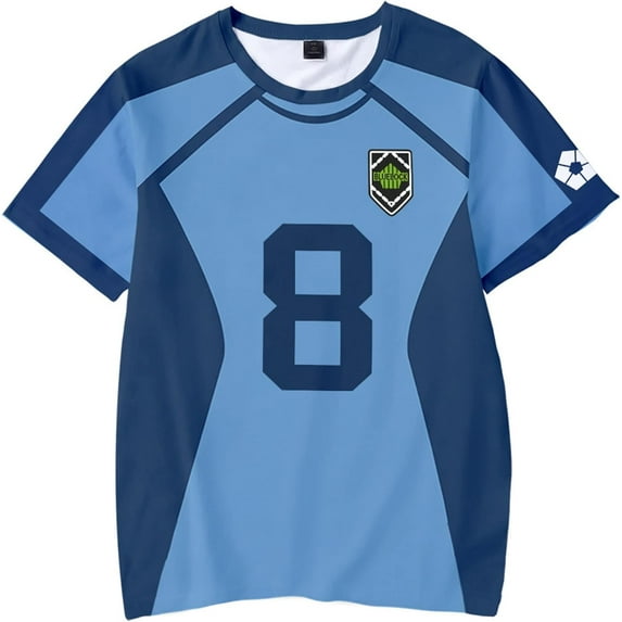 TIANCHU Anime Blue Lock Yoichi Isagi Cosplay T-Shirt Unisex Streetwear 3D Printed Short Sleeve Tops for