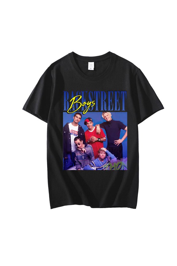 Backstreet Boys Unisex 90s Vintage Boy Band Throwback Homage Graphic Tee – Retro Hip Hop Streetwear T-Shirt for Men & Women
