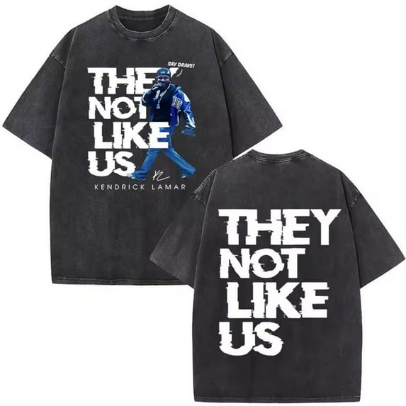 TIANCHU Rapper Kendrick Lamar Vintage T-shirt, summer unisex fashion cotton T-shirt, round neck printed top,L,Black06