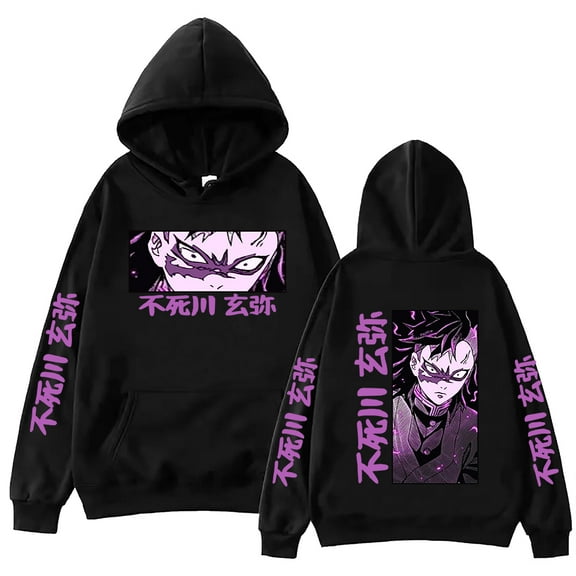 TIANCHU Shinazugawa Genya Anime Harajuku Hoodie - Unisex Fans Gift,M,black