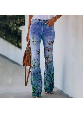 Floral Denim Jeans