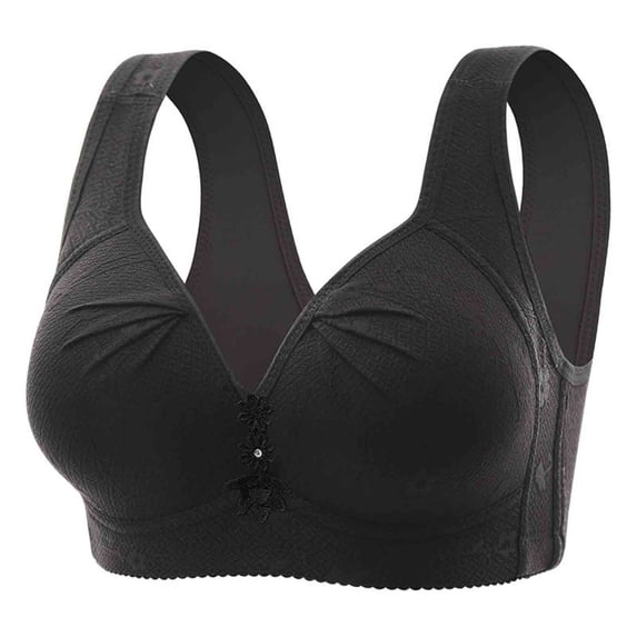 TIANEK Bras for Women Plus Size Full Figure Wirefree Push up Bras Comfortable Breathable Bras